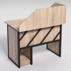 Стол для компьютера СК-32 с экраном СТРОНГ в стиле ЛОФТ декор №2, Дуб Сонома