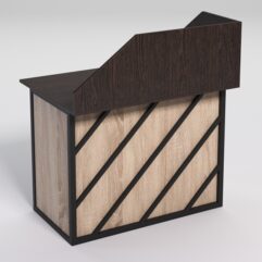 Стол для компьютера СК-32А с экраном СТРОНГ в стиле ЛОФТ декор №2, Дуб Венге и Дуб Сонома