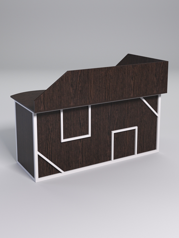 Стол эргономичный офисный СЭ-11А (левосторонний) с экраном СТРОНГ в стиле ЛОФТ декор №4, Дуб Венге + металлический каркас Белый