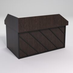 Стол эргономичный офисный СЭ-12А (Правосторонний) с экраном СТРОНГ в стиле ЛОФТ декор №2, Дуб Венге