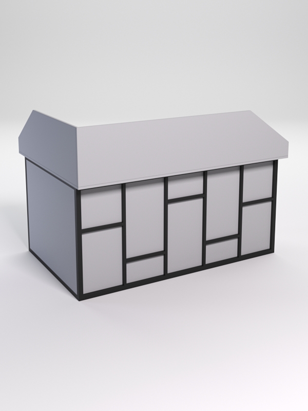 Стол эргономичный офисный СЭ-12А (Правосторонний) с экраном СТРОНГ в стиле ЛОФТ декор №3, Серый