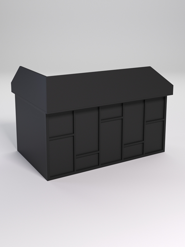 Стол эргономичный офисный СЭ-12А (Правосторонний) с экраном СТРОНГ в стиле ЛОФТ декор №3, Черный