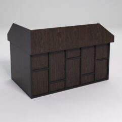 Стол эргономичный офисный СЭ-12А (Правосторонний) с экраном СТРОНГ в стиле ЛОФТ декор №3, Дуб Венге