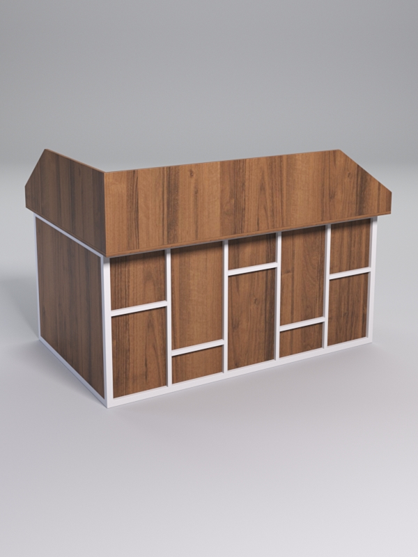 Стол эргономичный офисный СЭ-12А (Правосторонний) с экраном СТРОНГ в стиле ЛОФТ декор №3, Орех + металлический каркас Белый