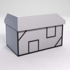 Стол эргономичный офисный СЭ-12А (Правосторонний) с экраном СТРОНГ в стиле ЛОФТ декор №4, Серый