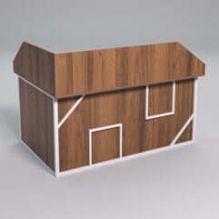 Стол эргономичный офисный СЭ-12А (Правосторонний) с экраном СТРОНГ в стиле ЛОФТ декор №4, Орех + металлический каркас Белый