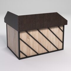 Стол эргономичный офисный СЭ-14А (правосторонний) с экраном СТРОНГ в стиле ЛОФТ декор №2, Дуб Венге и Дуб Сонома