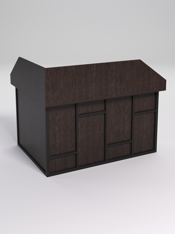 Стол эргономичный офисный СЭ-14А (правосторонний) с экраном СТРОНГ в стиле ЛОФТ декор №3, Дуб Венге