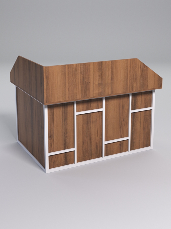 Стол эргономичный офисный СЭ-14А (правосторонний) с экраном СТРОНГ в стиле ЛОФТ декор №3, Орех + металлический каркас Белый