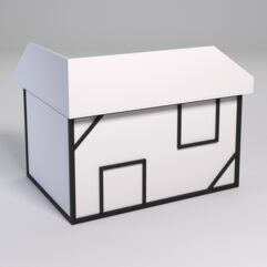 Стол эргономичный офисный СЭ-14А (правосторонний) с экраном СТРОНГ в стиле ЛОФТ декор №4, Белый