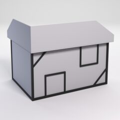 Стол эргономичный офисный СЭ-14А (правосторонний) с экраном СТРОНГ в стиле ЛОФТ декор №4, Серый