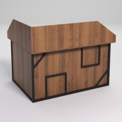 Стол эргономичный офисный СЭ-14А (правосторонний) с экраном СТРОНГ в стиле ЛОФТ декор №4, Орех