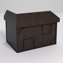 Стол эргономичный офисный СЭ-14А (правосторонний) с экраном СТРОНГ в стиле ЛОФТ декор №4, Дуб Венге