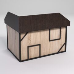 Стол эргономичный офисный СЭ-14А (правосторонний) с экраном СТРОНГ в стиле ЛОФТ декор №4, Дуб Венге и Дуб Сонома