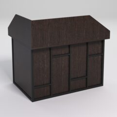 Стол эргономичный офисный СЭ-16А (правосторонний) с экраном СТРОНГ в стиле ЛОФТ декор №3, Дуб Венге