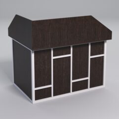 Стол эргономичный офисный СЭ-16А (правосторонний) с экраном СТРОНГ в стиле ЛОФТ декор №3, Дуб Венге + металлический каркас Белый