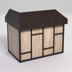 Стол эргономичный офисный СЭ-16А (правосторонний) с экраном СТРОНГ в стиле ЛОФТ декор №3, Дуб Венге и Дуб Сонома