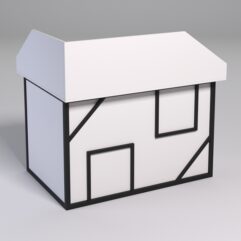 Стол эргономичный офисный СЭ-16А (правосторонний) с экраном СТРОНГ в стиле ЛОФТ декор №4, Белый