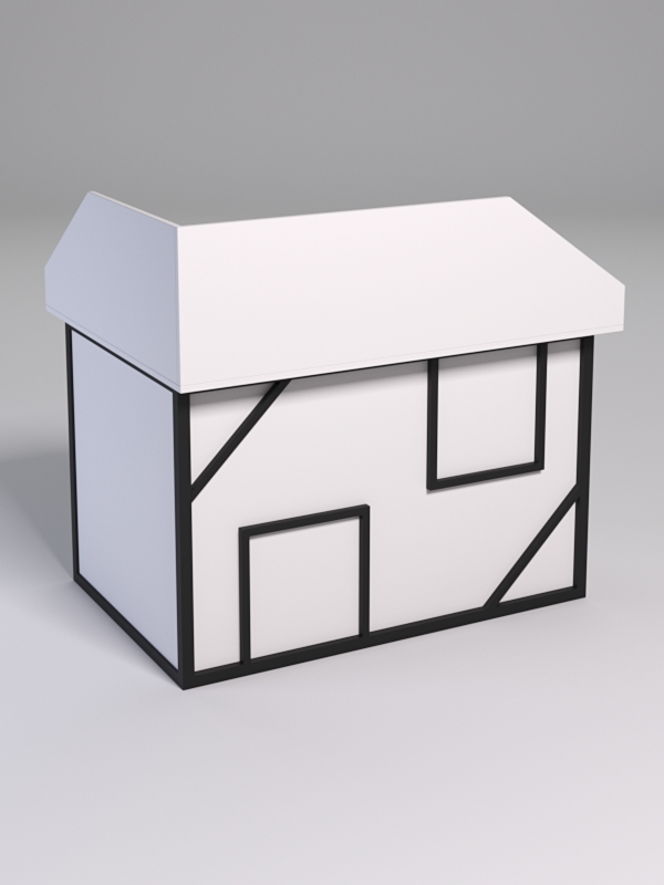 Стол эргономичный офисный СЭ-16А (правосторонний) с экраном СТРОНГ в стиле ЛОФТ декор №4, Белый