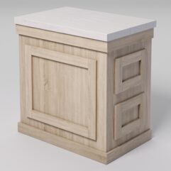 Стол для цветочного магазина БУКЕТ №1К, столешница из искусственного камня, Дуб Сонома