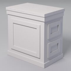 Стол для цветочного магазина БУКЕТ №1К, столешница из искусственного камня, Белый