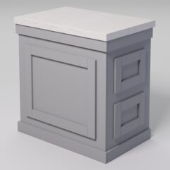 Стол для цветочного магазина БУКЕТ №1К, столешница из искусственного камня, Серый