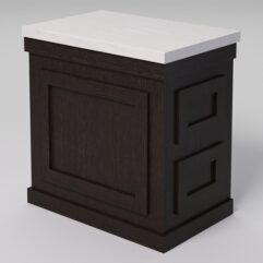 Стол для цветочного магазина БУКЕТ №1К, столешница из искусственного камня, Дуб Венге