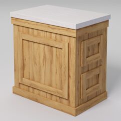 Стол для цветочного магазина БУКЕТ №1К, столешница из искусственного камня, Дуб Золотистый