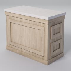 Стол для цветочного магазина БУКЕТ №2К, столешница из искусственного камня, Дуб Сонома