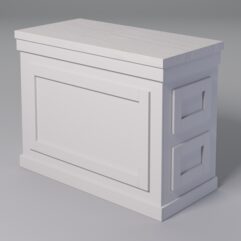 Стол для цветочного магазина БУКЕТ №2К, столешница из искусственного камня, Белый