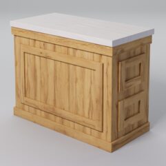 Стол для цветочного магазина БУКЕТ №2К, столешница из искусственного камня, Дуб Золотистый