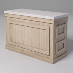 Стол для цветочного магазина БУКЕТ №3К, столешница из искусственного камня, Дуб Сонома