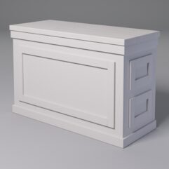 Стол для цветочного магазина БУКЕТ №3К, столешница из искусственного камня, Белый