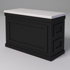 Стол для цветочного магазина БУКЕТ №3К, столешница из искусственного камня, Черный