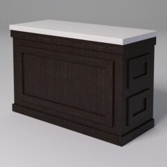 Стол для цветочного магазина БУКЕТ №3К, столешница из искусственного камня, Дуб Венге