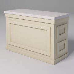 Стол для цветочного магазина БУКЕТ №3К, столешница из искусственного камня, Крем Вайс