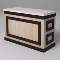 Стол для цветочного магазина БУКЕТ №3К, столешница из искусственного камня, Дуб Сонома + Дуб Венге