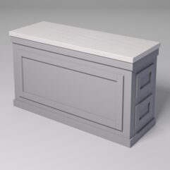 Стол для цветочного магазина БУКЕТ №4К, столешница из искусственного камня, Серый