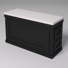 Стол для цветочного магазина БУКЕТ №4К, столешница из искусственного камня, Черный