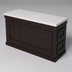 Стол для цветочного магазина БУКЕТ №4К, столешница из искусственного камня, Дуб Венге