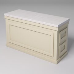 Стол для цветочного магазина БУКЕТ №4К, столешница из искусственного камня, Крем Вайс