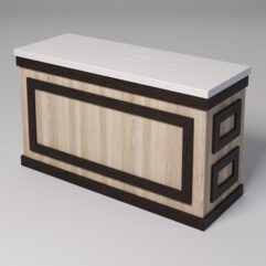 Стол для цветочного магазина БУКЕТ №4К, столешница из искусственного камня, Дуб Сонома + Дуб Венге