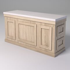 Стол для цветочного магазина БУКЕТ №5К, столешница из искусственного камня, Дуб Сонома