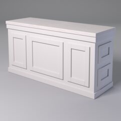 Стол для цветочного магазина БУКЕТ №5К, столешница из искусственного камня, Белый