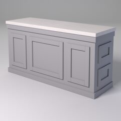 Стол для цветочного магазина БУКЕТ №5К, столешница из искусственного камня, Серый