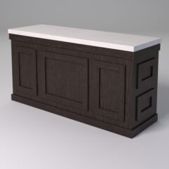 Стол для цветочного магазина БУКЕТ №5К, столешница из искусственного камня, Дуб Венге