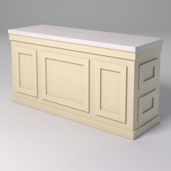 Стол для цветочного магазина БУКЕТ №5К, столешница из искусственного камня, Крем Вайс