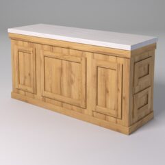 Стол для цветочного магазина БУКЕТ №5К, столешница из искусственного камня, Дуб Золотистый