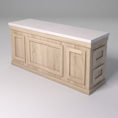 Стол для цветочного магазина БУКЕТ №6К, столешница из искусственного камня, Дуб Сонома