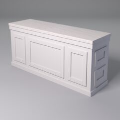 Стол для цветочного магазина БУКЕТ №6К, столешница из искусственного камня, Белый